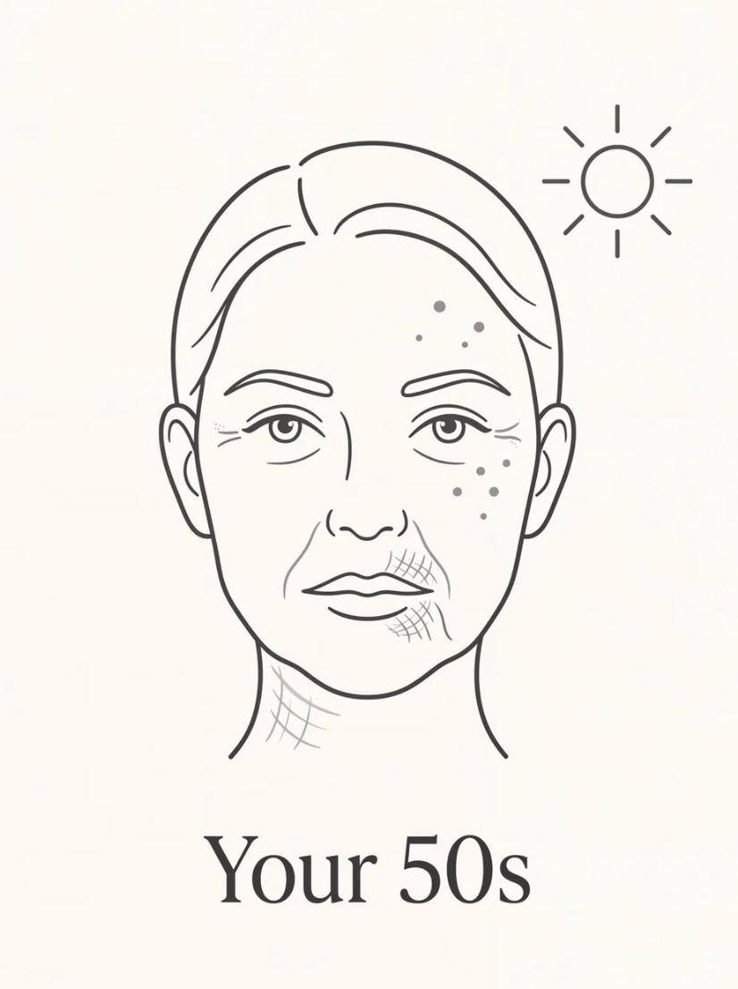 Woman in her 50s representing skin tightening, collagen rebuilding, and corrective treatments at Skin Solution MedSpa in Boardman Ohio