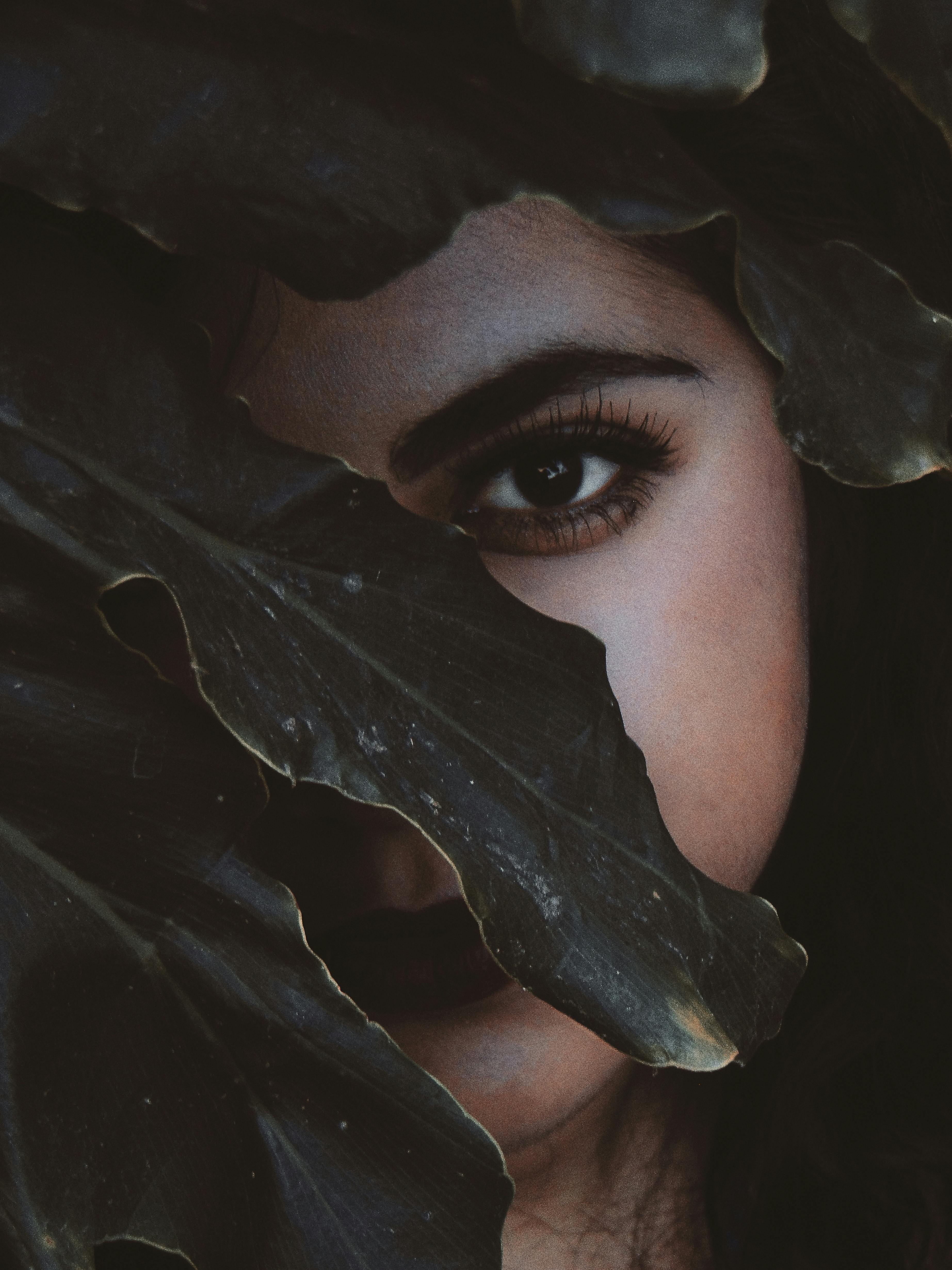 Woman with dark circles under eyes