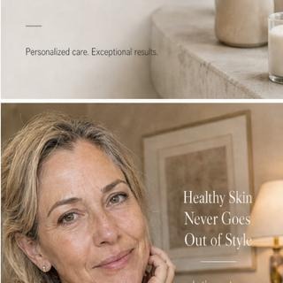 Natural results tile supporting treatment by age messaging